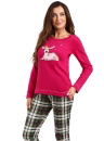 Pijama dama ITALIAN FASHION ZONDA lung amarant/print