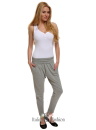 Pantaloni dama ITALIAN FASHION GREY lung melange