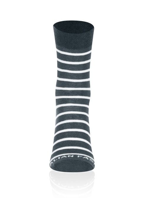 Ponožky ITALIAN FASHION S158D LARS dlouhé grafitová/ecru