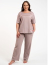 Pijama dama ITALIAN FASHION BETTY scurt lung CAPPUCCINO/CAPPUCCINO