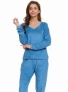 Piżama damska Doctor Nap PM.5225 BLUE BAMBUSOWA