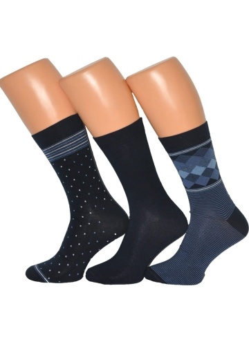 Ponožky CORNETTE.1531 3PACK tmavě modrá