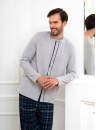 Pánské pyžamo ITALIAN FASHION JAKUB dlouhé melanž/print
