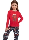 Dívčí pyžamo ITALIAN FASHION MAKALA dlouhé červená/print