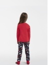 Dívčí pyžamo ITALIAN FASHION MAKALA dlouhé červená/print