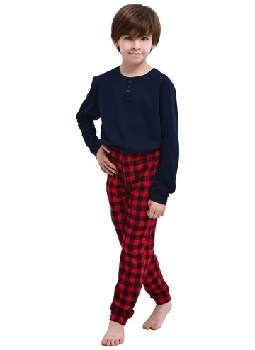 Chlapecké pyžamo SENSIS.1258 tmavě modrá/ červená
