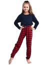 Dívčí pyžamo SENSIS.1282 tmavě modrá/ červená