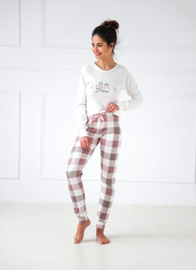 Pijama dama SENSIS.1303 crem/roz/maro