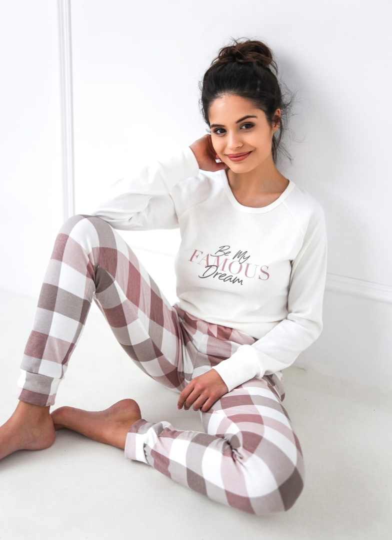 Pijama dama SENSIS.1303 crem/roz/maro