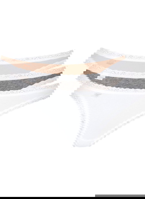 Női bugyi SLOGGI 24/7 WEEKEND TANGA C3P WHITE - LIGHT COMBINATION