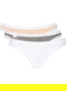 Női bugyi SLOGGI 24/7 WEEKEND TANGA C3P WHITE - LIGHT COMBINATION
