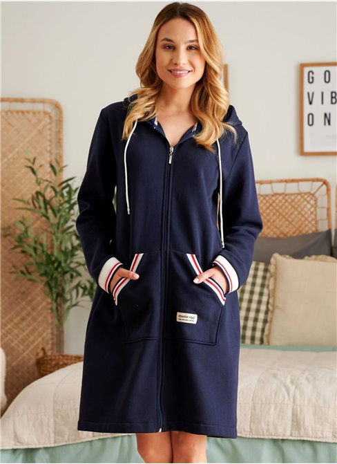 Dámský župan DOCTOR NAP SMZ.4508 NAVY BLUE