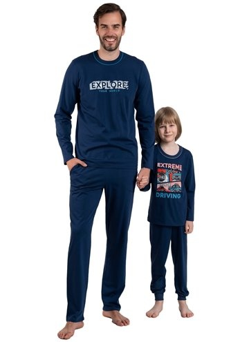 Zestaw piżamowy dla taty i syna Italian Fashion EXPLORE