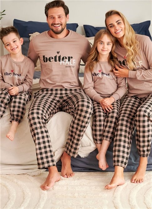 Rodinná pyžamová souprava DOCTOR NAP BEIGE