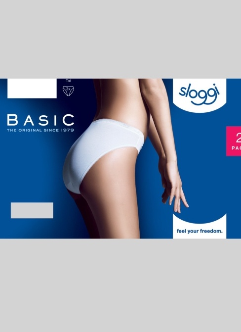 Dámské kalhotky SLOGGI BASIC+ TAI 2PACK bílá