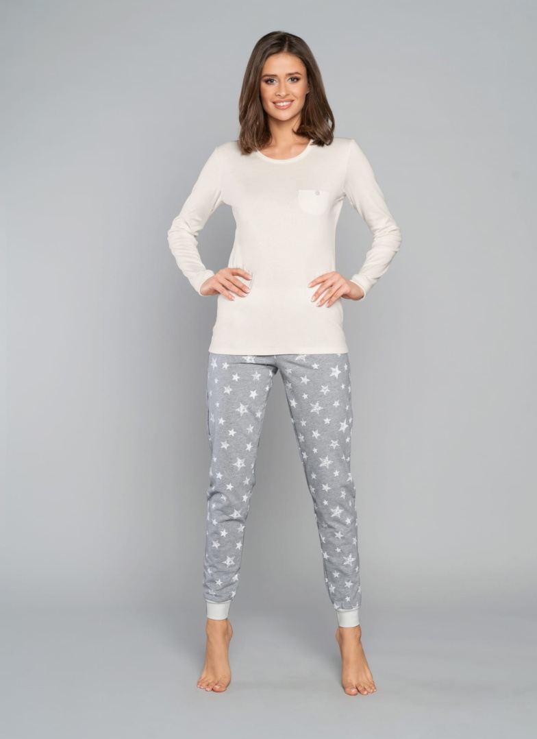 Pijama dama ITALIAN FASHION KOMETA lung ecru