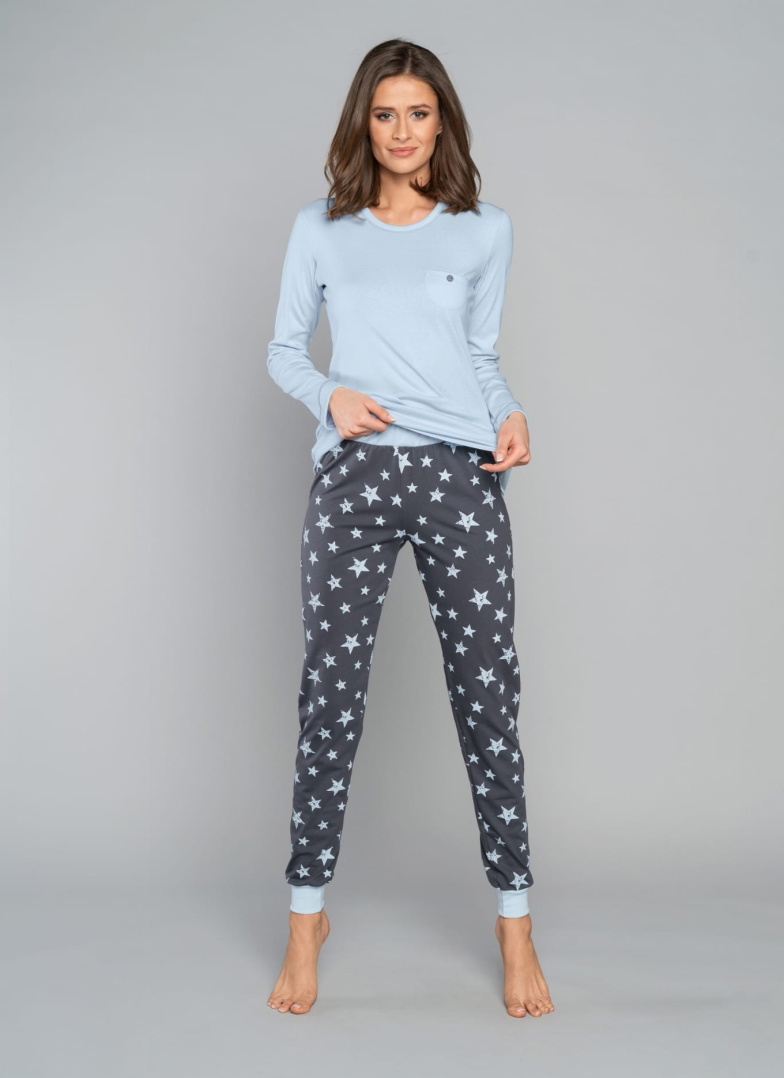 Pijama dama ITALIAN FASHION KOMETA lung albastru