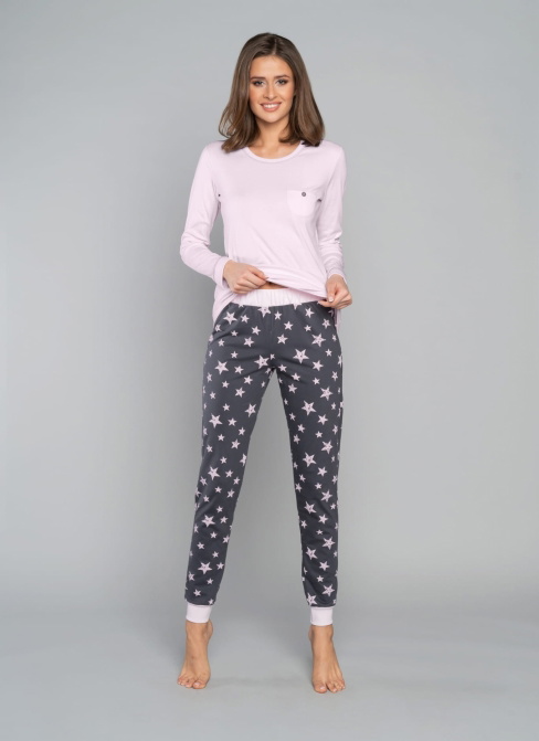 Pijama dama ITALIAN FASHION KOMETA lung roz