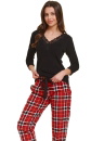 Női pizsama DOCTOR NAP PM.5249 BLACK flanel