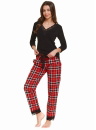 Női pizsama DOCTOR NAP PM.5249 BLACK flanel