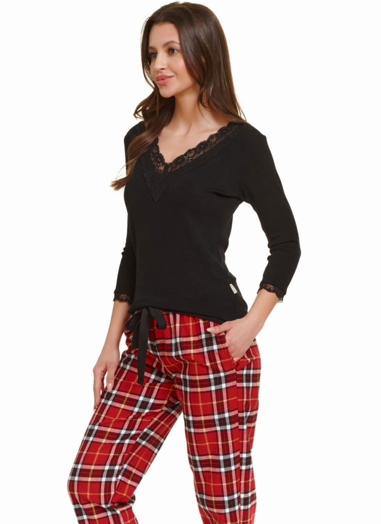 Pijama dama DOCTOR NAP PM.5249 BLACK FLANEL