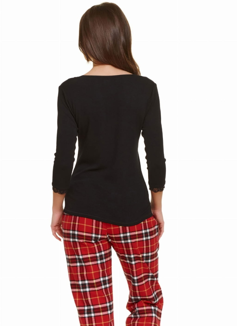 Pijama dama DOCTOR NAP PM.5249 BLACK FLANEL