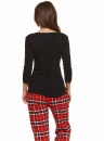 Pijama dama DOCTOR NAP PM.5249 BLACK FLANEL