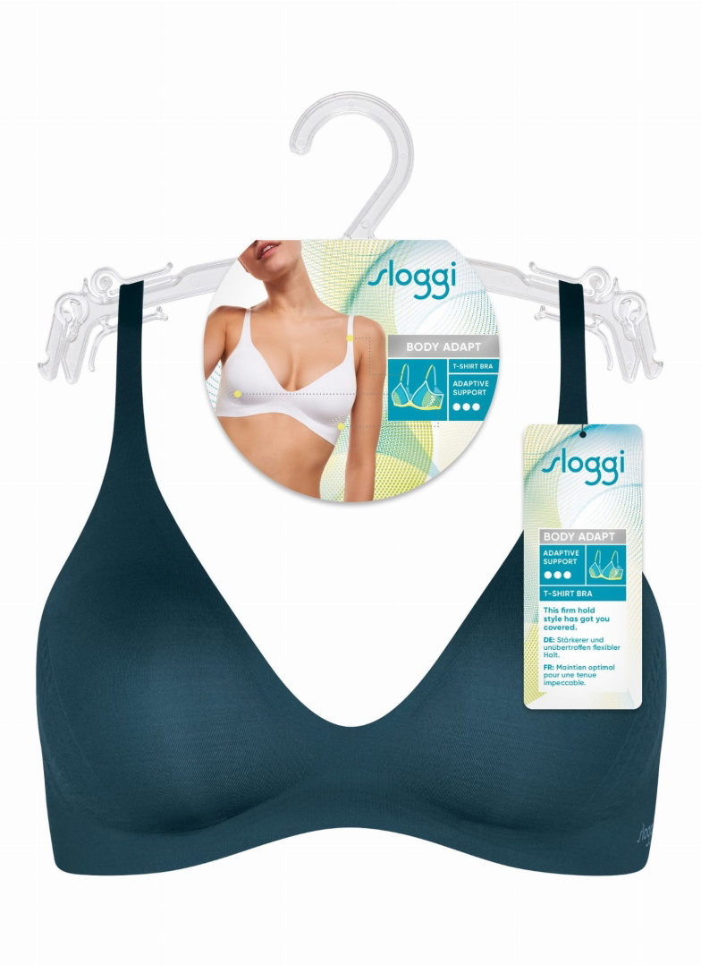 Podprsenka BEZ FISZBIN SLOGGI BODY ADAPT T-SHIRT BRA SECRET LAGOON