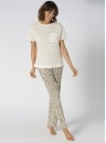 Pyžamová košile TRIUMPH MIX & MATCH TOP SSL 01 BURNOUT SILK WHITE