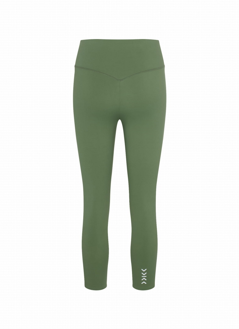 Colanți pentru sport TRIUMPH 7/8 HIGH WAIST LEGGINGS LOGO DILL