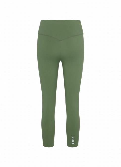 Colanți pentru sport TRIUMPH 7/8 HIGH WAIST LEGGINGS LOGO DILL