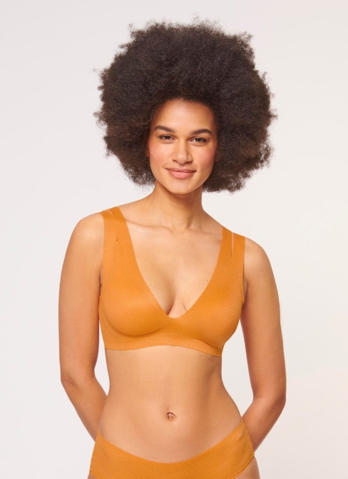 Melltartó SLOGGI ZERO FEEL FLOW BRALETTE BURNT APRICOT