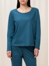 Koszulka piżamowa Triumph Mix & Match LSL TOP Chest Pocket 01 SMOKY BLUE