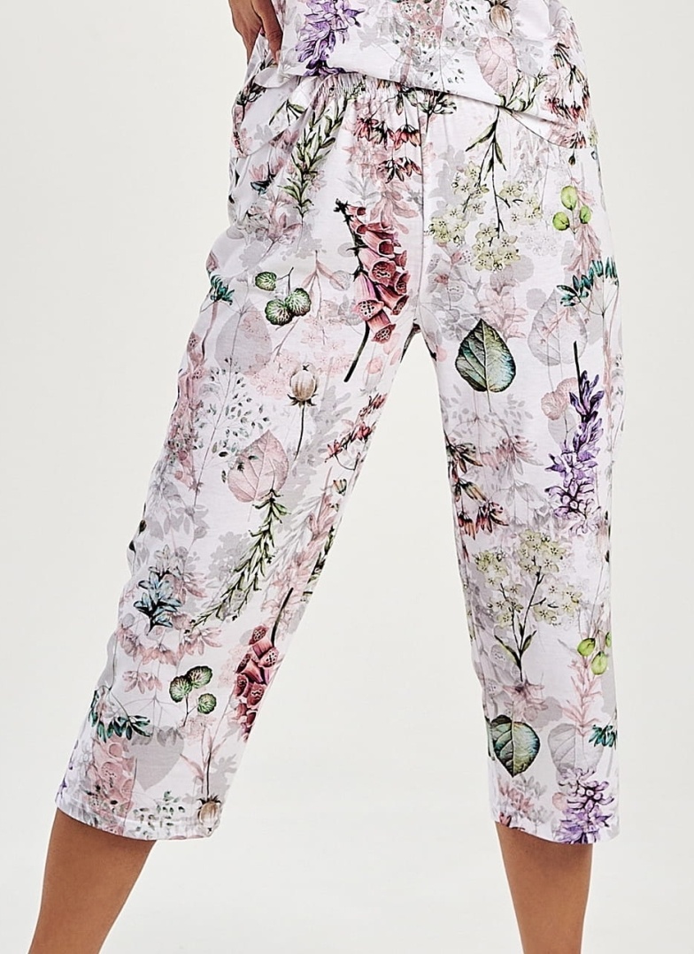 Dámské pyžamo TARO.1621 bílá květinky