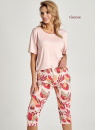 Pijama dama TARO.1639 roz deschis