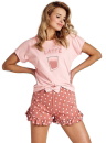 Pijama dama TARO.1543 roz deschis