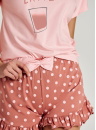 Pijama dama TARO.1543 roz deschis