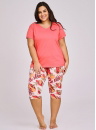 Pijama dama TARO.1534 coral