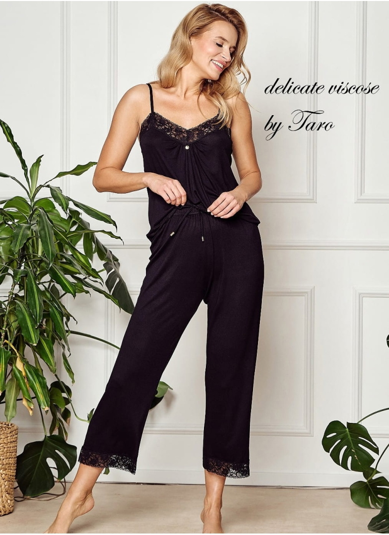 Pijama dama TARO.1576 negru