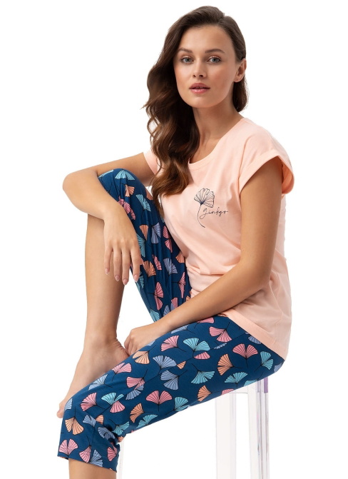 Pijama dama LUNA.1342 salmon