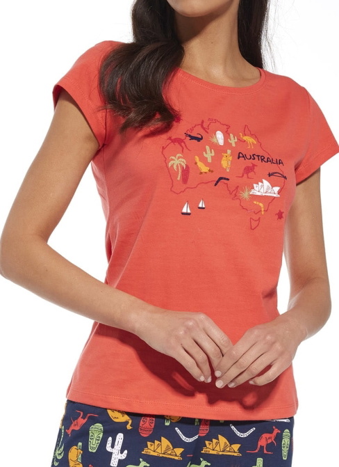 Pijama dama CORNETTE.1624 AUSTRALIA coral