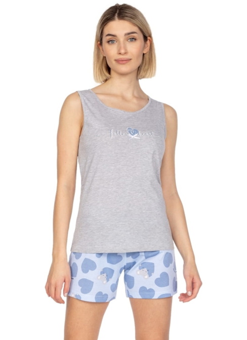 Pijama dama REGINA.1339 melange deschis