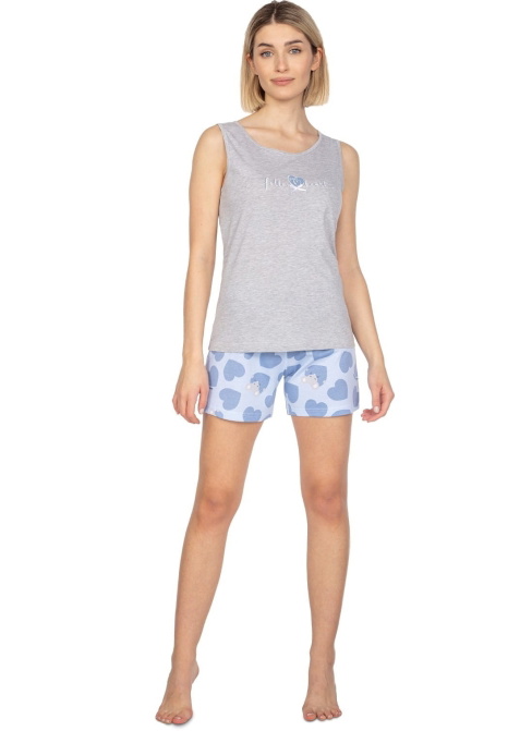 Pijama dama REGINA.1339 melange deschis