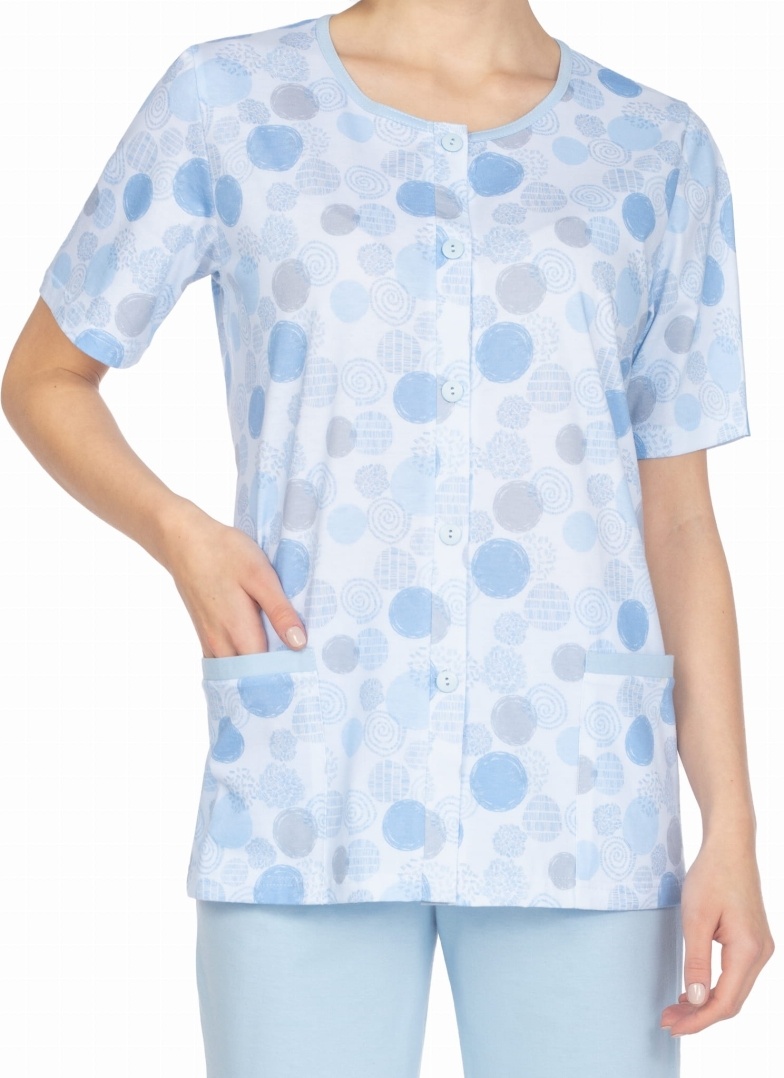 Dámské rozepínací pyžamo REGINA.1348 modrá