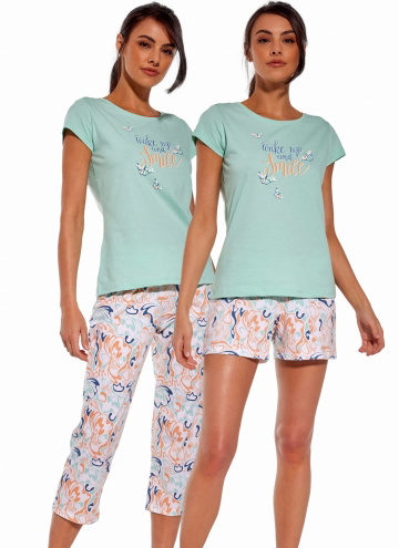 Pijama pentru femei CORNETTE.1675 verde WAKE UP 3PACK