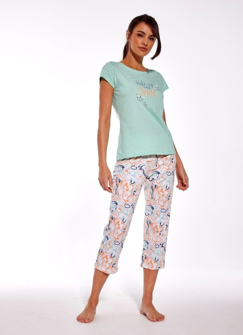 Pijama dama CORNETTE.1675 verde WAKE UP 3PACK