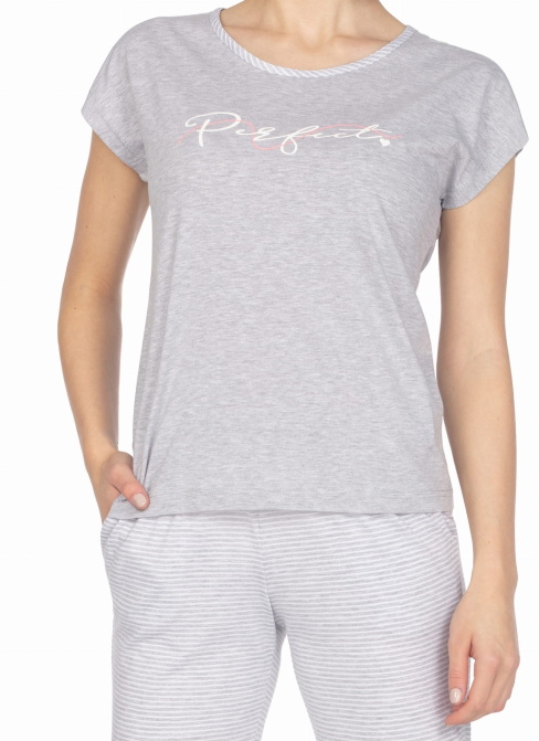 Pijama dama REGINA.1354 melange deschis