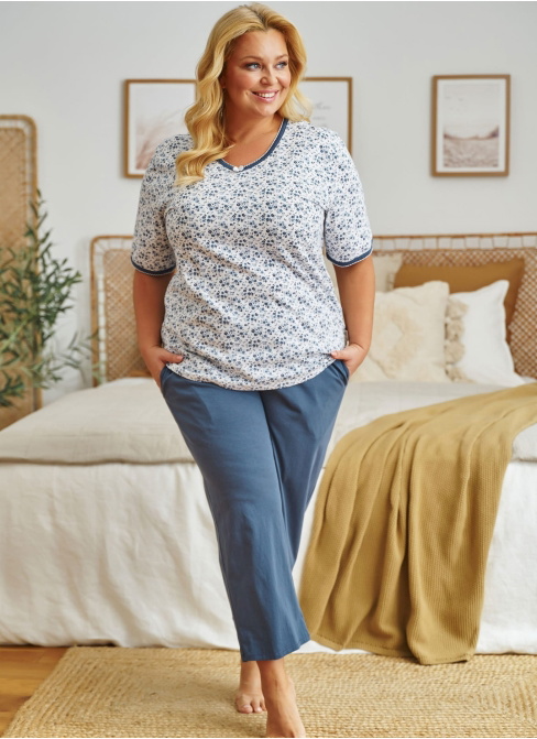 Dámské pyžamo DOCTOR NAP PB.5290 NAVY BLOOM