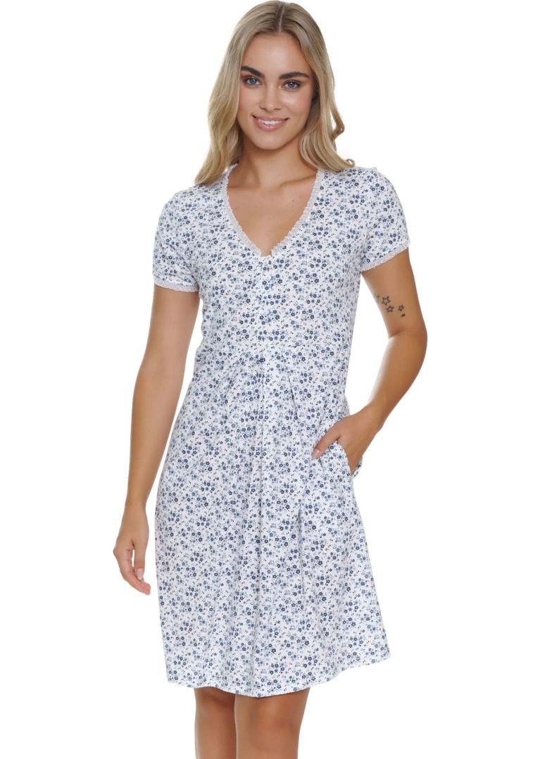 Cămașă de noapte dama DOCTOR NAP TCB.5335 NAVY BLOOM