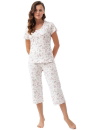 Pijama dama LUNA.1321 roz flori